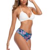 SHEKINI Bikini de triángulo Festoneado para Mujer con Estampado Floral