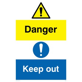 Viking Signs wa493-a4p-v "Danger Keep Out" Sign, Vinyl, 300 mm H x 200 mm W