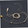 FUNOMOCYA Beige Headset Microphone with Earhook Wired Earbud with Mic
