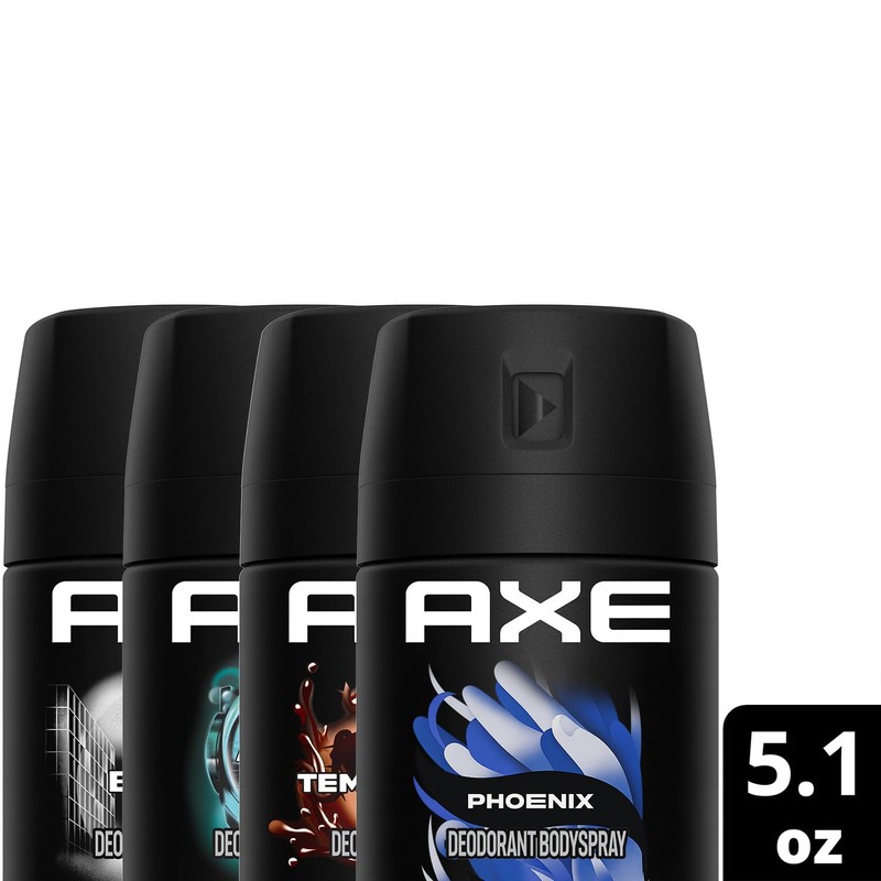 AXE Aluminum-Free Body Spray XL Variety 8-Pack, Dark Temptation, Black,
