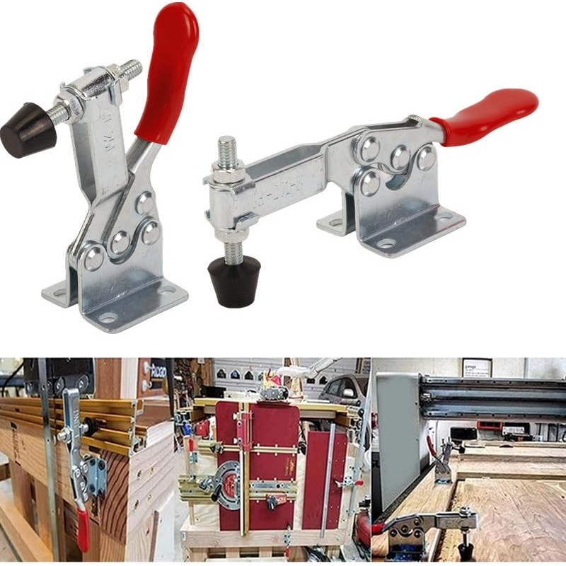 veonly 4 PCS Toggle Clamp, 201B Horizontal Clamp Anti-skid Quick