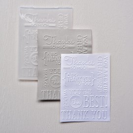 DIYology Thank You Thanks Embossing Folders for Card Making Embossing Template for DIY Paper Crafts Scrapbooking Polymer Clay Decoration