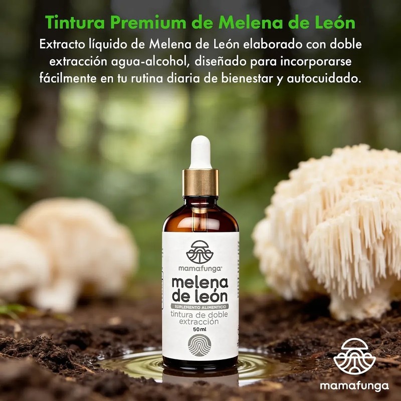 Tintura Doble Extracción Hongo Melena De León Extracto 50ml
