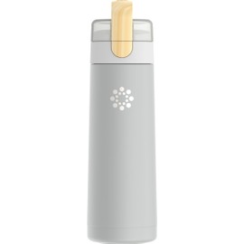 Lifefactory 20oz Stainless Steel Hydration Bottle with Straw Cap - Stone Gray