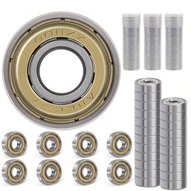 JClorix 608ZZ Ball Bearing Set, 30 Pieces ABEC-7 Stainless Steel Bearings with Metal Shield, 8 x 22 x 7 mm for Skateboard, Longboard, Roller Bearings, Industrial, Heavy Duty & Dustproof (608ZZ)