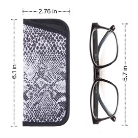 3 Pack Reading Glasses Pouch - Soft Eyeglasses Sleeve Reading Glasses Bag Portable Cute Eyewear Case