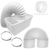 SPARES2GO Universal Tumble Dryer Condenser Vent Box + Extra Long
