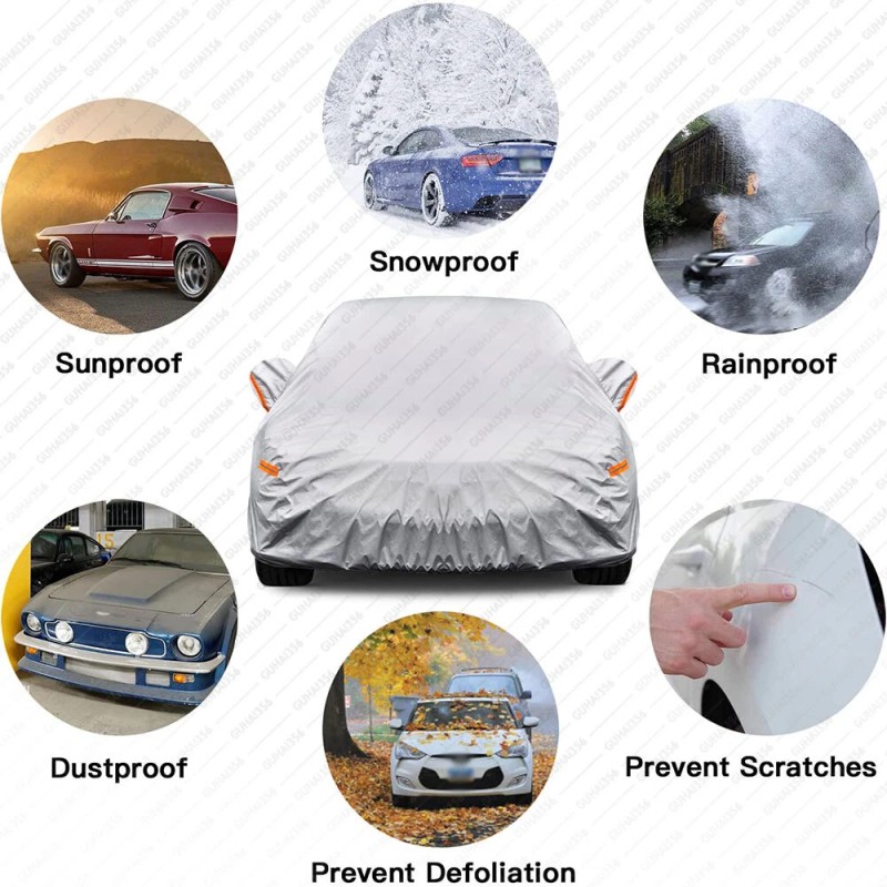 GLOWSPEED Full Car Cover for Outdoor Sun Dust Scratch Rain