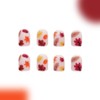 24Pcs Fall Press on Nails Short Square Maple Leaves Design