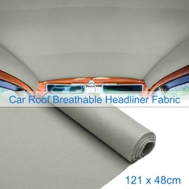 X AUTOHAUX Breathable Mesh Headliner Fabric 48"x19" for Car Roof Repair Light Gray