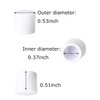 MEETOOT 10pcs Door Bumper Tips 0.4" White Door Stop Caps