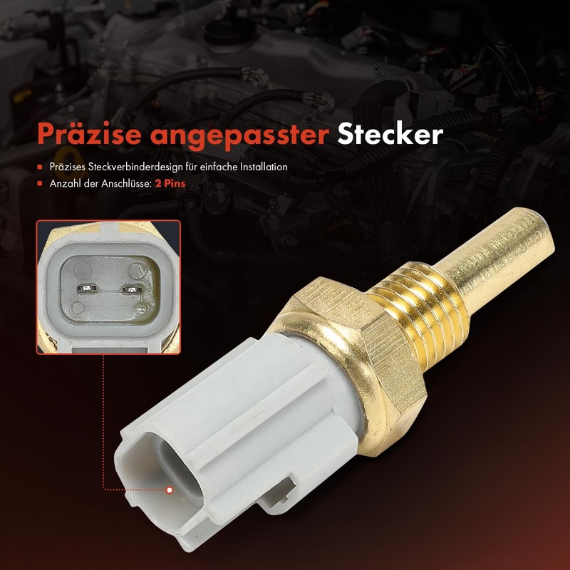 Frankberg Coolant Sensor Coolant Temperature Sensor 2-Pin Compatible with Justy