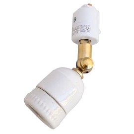 E26 Ceramic Socket (For Duct Rail/White) Spotlight LED Bulb Lighting Rail Plug Brass Ceramic Socket
