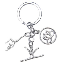 Sudaporn Lotus Keychain for Women Girls Yoga Gifts for Mom Wife Daughter Yoga Teacher Appreciation Gift for Buddist Gift for Yoga Lovers Enthusiasts Fans Buddha Key Chain for Sister Besite Yogis