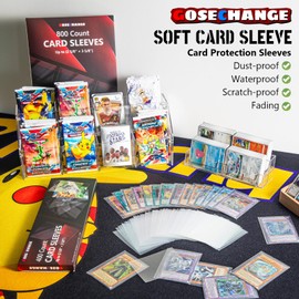 400 Count Card Sleeves for Trading Cards | Soft Penny Sleeves Clear Plastic Card Protector Sleeves |Fit for MTG, TCG, Baseball, Football, Game, Standard Cards