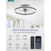 LEDIARY Ceiling Fans with Lights and Remote, 20'' Low Profile