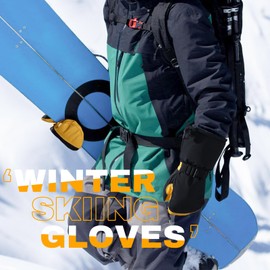 OZERO Winter Ski Gloves Cold Weather Glove Snow Mittens with Thermal Insulation Work Gloves