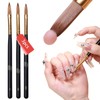 GELLKTIK Acrylic Nail Brush, Size 12 with Black Handle for