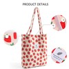 CVANSEN Strawberry Tote Bags for Women Large Capacity Corduroy Bag