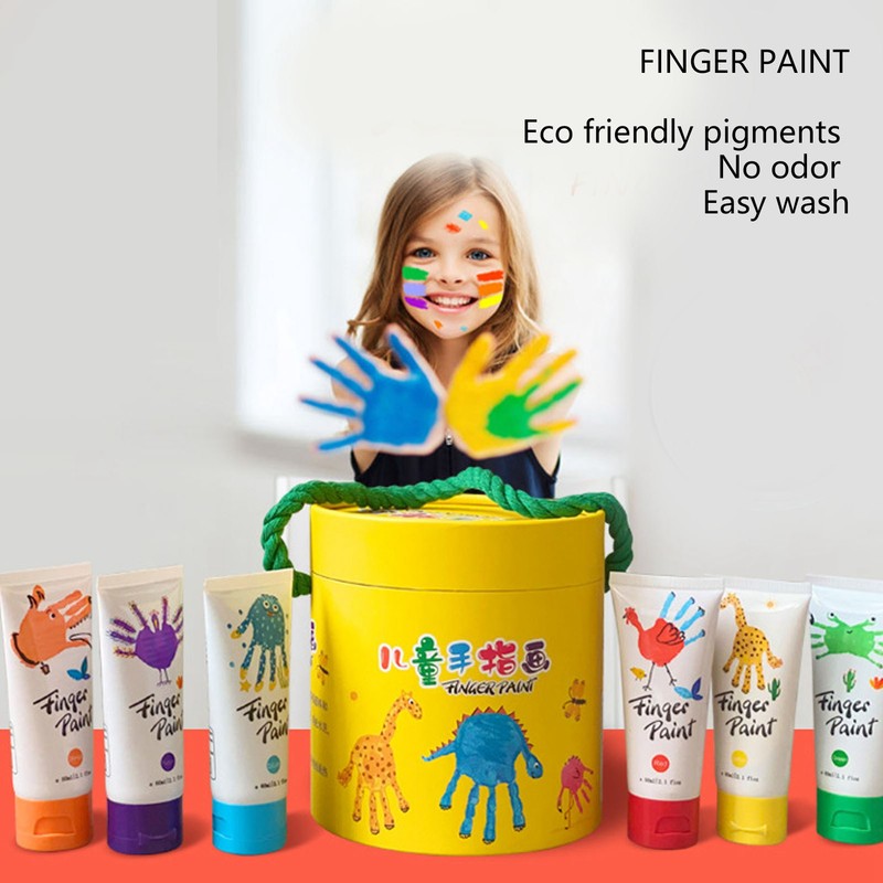 6pcs Finger Paint Safe Washable Eco Friendly Enlightenment Toy Finger