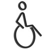 Ciieeo Wheelchair Accessible Sign Acrylic Disabled Symbol for Office Public