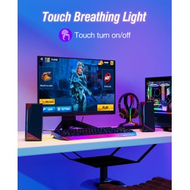 LENRUE Computer Speakers for Desktop Monitor, USB/USB-C Powered PC Speakers with Loud Stereo Sound, Headphone-in for Desktop, iMac, MacBook, Laptop, Monitor