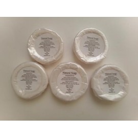 Pack of 5 Travel Size Natural Soap (20g each)