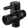 Sneatup Solid Brass 3-way G1/2 Shower Diverter (Matte Black)