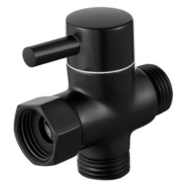 Sneatup Solid Brass 3-way G1/2 Shower Diverter (Matte Black)