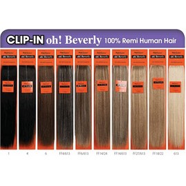 HAIR SENSE CLIP-IN EXTENSIONS 14" 100% HUMAN HAIR #6/613 -7 PIECES -SINGLE PACK