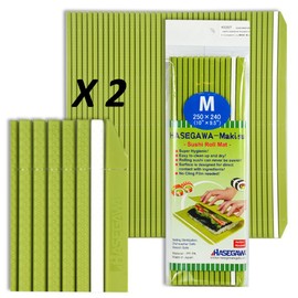 Set of 2 Japanese 10" x 9.5" Professional grade Plastic Sushi Rolling Mat/Made in Japan