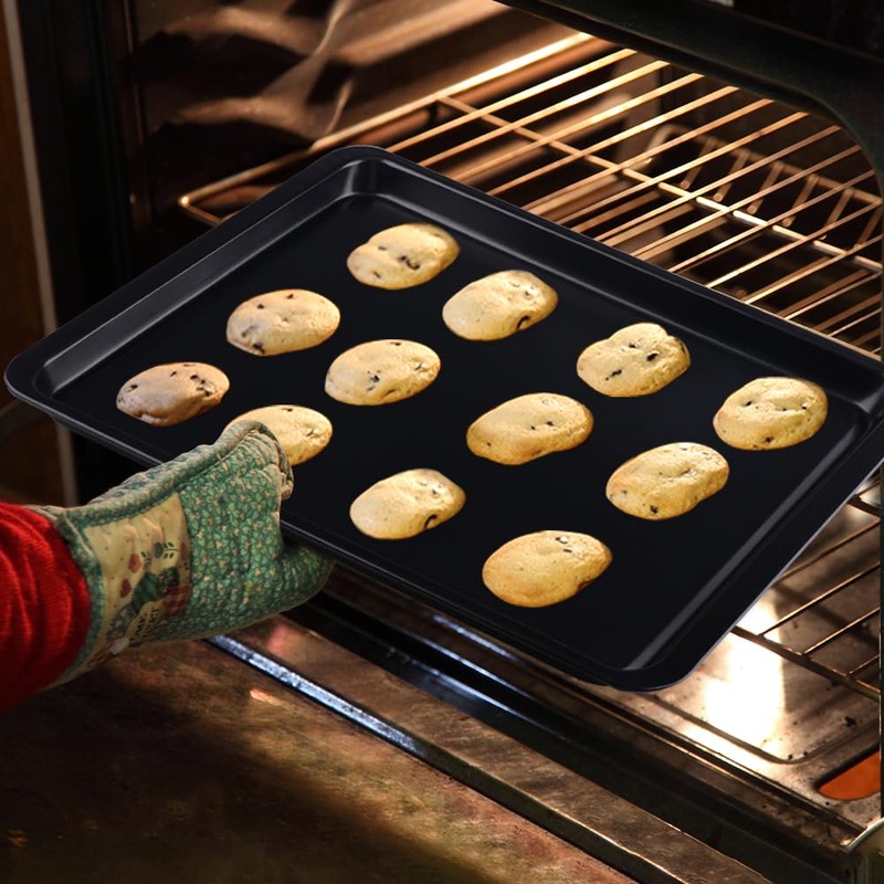 YapitHome Backblech Baking Sheet Set of 2 baking tray Schwarzes