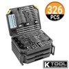 K Tool International 10330 Automotive Plastic/Steel/Wood Premium Drill Bit/Accessory Set