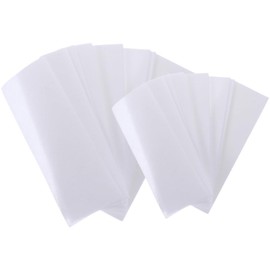 Tiras de Cera de Tela No Tejida Color Blanco, 400 Piezas