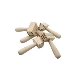 Craftplay Dough tools | Wooden Pattern hammers | Pack of 5 hammers