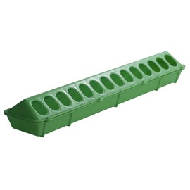 Little Giant® Plastic Poultry Feeder Base | 20 Inches | Heavy Duty Plastic Feeding Tray with Holes | Chicken Feeder Trough | Poultry Tray | Lime Green