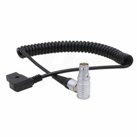 HangTon - Cable de alimentación para ARRI Alexa 35, Mini, Amira, Alexa Mini LF cámara D-tap P-tap a ángulo recto 8 pines (espiral espiral, ángulo recto 8 pines)