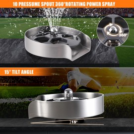 RALANDA Glass Rinser for Kitchen Sink Stainless Steel Cup Washer, Upgraded 360 Degree Rotating Spout, Cup Cleaner for Bar Sink Attachment, Football Competition Design (Grey)