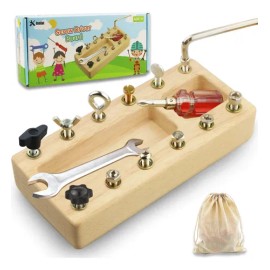 Juego De Tablero Montessori Con Destornillador Para Niños