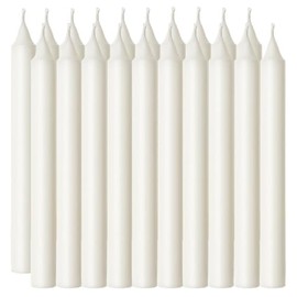 LIFEMINT - Set de 20 Velas Blancas Largas Tipo Lápiz | Velas Delgadas y Elegantes para Portavelas, Candelabros | Bodas, Centros de Mesa y Decoración de Hogar | 19cm