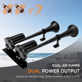 BANHAO Air Horn for Truck 12V Ultra Loud Train Horn Kit for Automobile