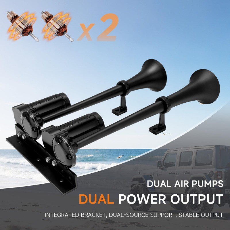 BANHAO Air Horn for Truck 12V Ultra Loud Train Horn
