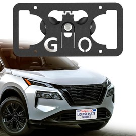 Heavy Duty Front License Plate Bracket Compatible with Nissan Rogue 2014-2025, Anti-Theft No Drill Front Grille License Plate Holder Waterproof Car Plate Frame Accessories