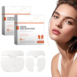 Soleneva 5 Stück Zornesfalte Pflaster & 5 Paare Anti Falten Pflaster für Lachfältchen, Kollagen Gesichtstape Gegen Falten für alle Hauttypen, Feuchtigkeit und Anti-aging Falten Tape Gesicht Straffung