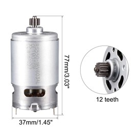 sourcing map DC 18V 20500 rpm Electric Gear Motor 12 Teeth for Cordless Screwdriver