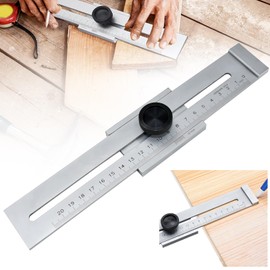 NAROSEBE Precision Marking Gauge 200 mm, Metal Marking Tool, Marking Gauge, Parallel Scriber Metal for Precise Labelling and Marking of Marks and Guide Lines