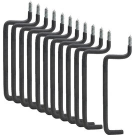 Wideskall 12 Pieces Heavy Duty Garage Storage Screw in Utility Tool Wall Mount Ladder Hanger Hook