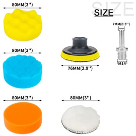 SI Fang 80 mm Polishing Sponges Pads, Pack of 31 Polishing Attachment Cordless Screwdriver