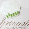 KXAMELIE Green Press on Nails Medium Short Square, Acrylic Glue