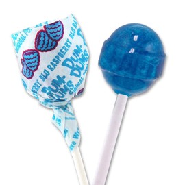 Dum Dums Blu Raspberry Lollipops - Bulk Candy Box with Lollipops Individually Wrapped, Single Flavor Gourmet Suckers - 50 Count